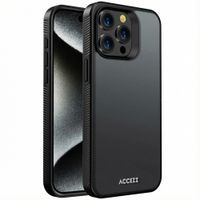 Accezz Rugged Frosted Back Cover Apple iPhone 15 Pro Max - Schwarz
