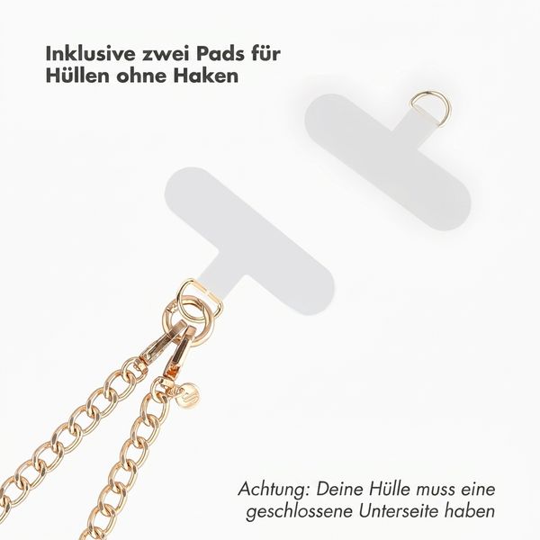 Selencia Bold Chain-Handykette (extra lang 145 cm) - Gold