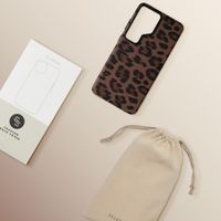 Selencia Sabi Backcover Leopardenmuster mit MagSafe Samsung Galaxy S26 Ultra - Mocha Brown