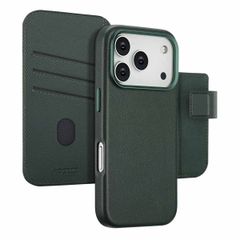 Accezz 2-in-1 Klapphülle aus Leder mit MagSafe Apple iPhone 17 Pro - Cedar Green