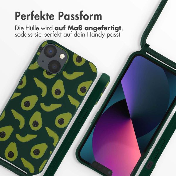 imoshion Silikonhülle design mit Band für das iPhone 13 - Avocado Green