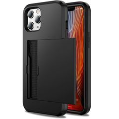 imoshion Backcover mit Kartenfach Apple iPhone 12 (Pro) - Schwarz