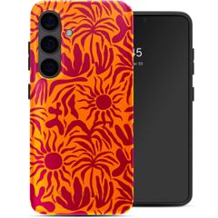 Selencia Vivid Tough Back Cover für das Samsung Galaxy S24 - Tropical Vibes Apricot