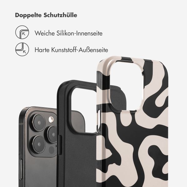 Selencia Vivid Tough Back Cover für das Apple iPhone 14 Pro Max - Art Wave Black
