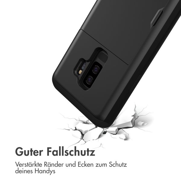 imoshion Backcover mit Kartenfach Samsung Galaxy S9 Plus - Schwarz