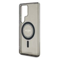 Guess MagSafe IML Strass Hülle Samsung Galaxy S25 Ultra - Schwarz