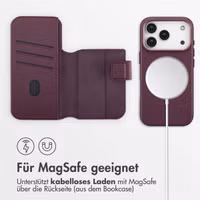 Accezz 2-in-1 Klapphülle aus Leder mit MagSafe Apple iPhone 17 Pro - Heath Purple