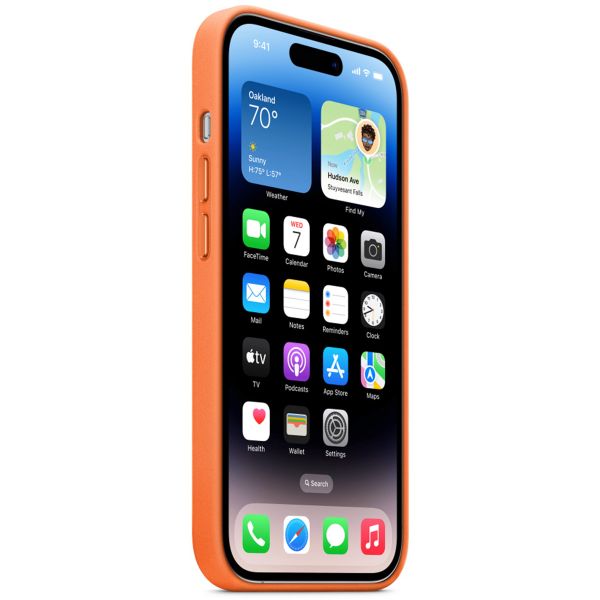Apple Leder-Case MagSafe Apple iPhone 14 Pro - Orange