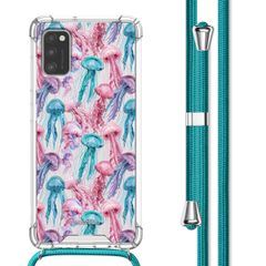 imoshion Design Hülle mit Band Samsung Galaxy A41 - Jellyfish Watercolor