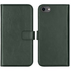 Selencia Echtleder Klapphülle Apple iPhone SE (2022 / 2020) / 8 / 7 / 6(s) - Grün