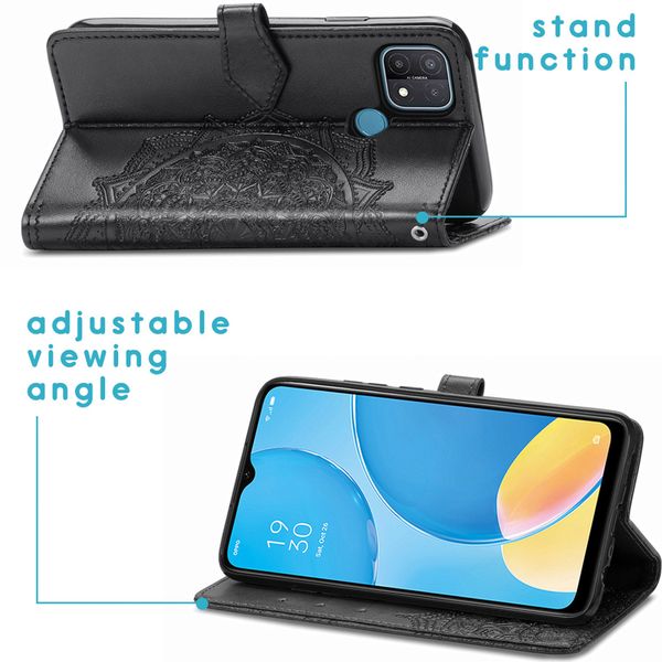 imoshion Mandala Klapphülle Oppo A15 - Schwarz