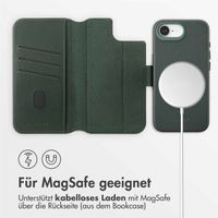 Accezz 2-in-1 Klapphülle aus Leder mit MagSafe Apple iPhone 16e - Cedar Green