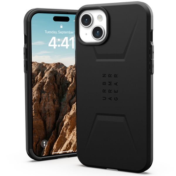 UAG Civilian Backcover MagSafe für das iPhone 15 Plus - Schwarz