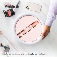 imoshion RGB-LED-Ringlicht – RGB-Version – Ringleuchte Smartphone – Ringlicht mit Stativ – Verstellbar - Rose Gold