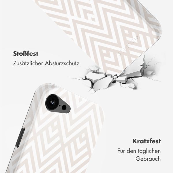Selencia Vivid Rückabdeckung mit MagSafe Apple iPhone 16e - Beige Zigzag