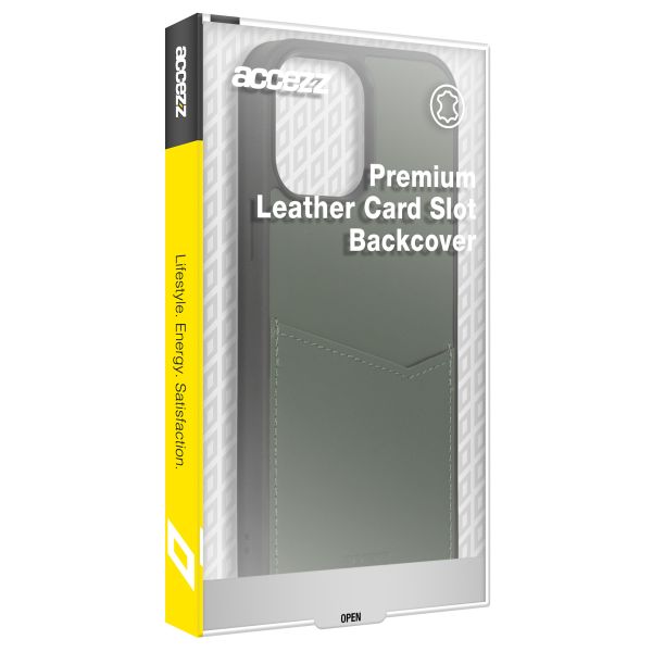 Accezz Premium Leather Card Slot Back Cover für das Apple iPhone 14 Pro Max - Grün