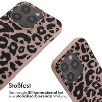 imoshion Silikonhülle design mit Band für das iPhone 14 Pro - Animal Pink