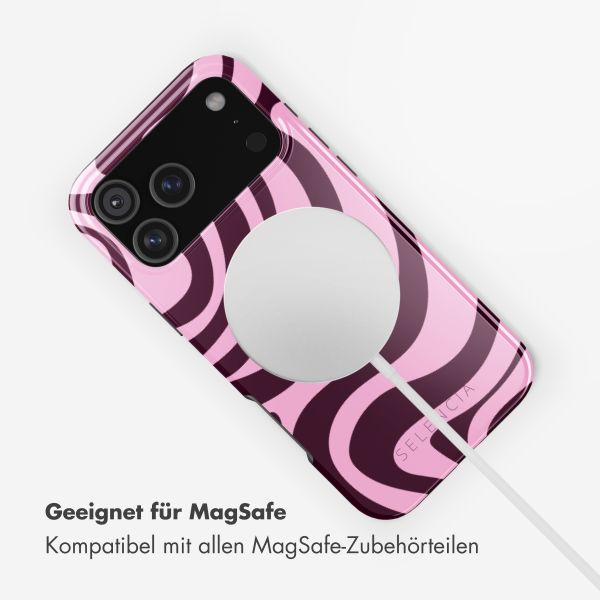 Selencia Vivid Rückabdeckung mit MagSafe Apple iPhone 17 Pro Max - Wavy Swirl Pink Plum
