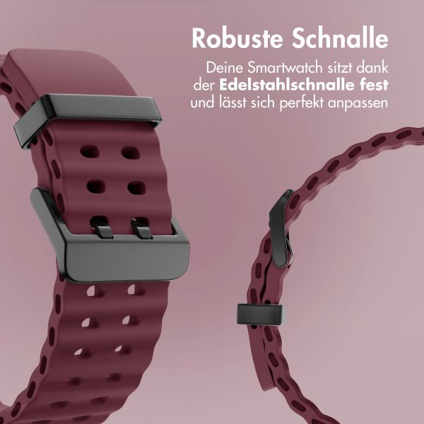 imoshion Ocean Silikonarmband für das  Samsung Galaxy Watch Ultra (2024/2025) - Wine Red