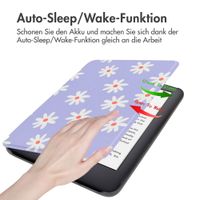 imoshion Design Slim Hard Case Sleepcover für das Amazon Kindle (2024) / Amazon Kindle (2022) 11th gen - Flowers Distance