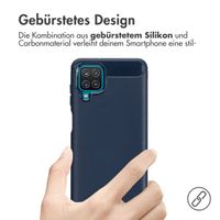 imoshion Brushed Back Cover für das Samsung Galaxy A12 - Dunkelblau