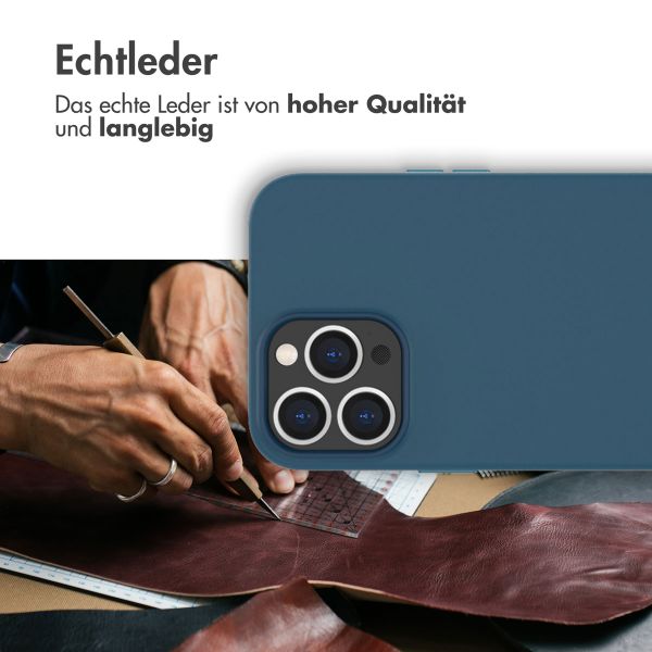 Accezz Leather Backcover mit MagSafe für das Apple iPhone 14 Pro Max - Dunkelblau