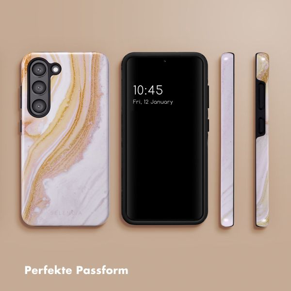 Selencia Vivid Back Cover Samsung Galaxy S23 - Chic Marble Gold