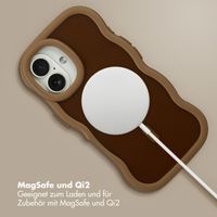 Selencia Wavy Backcover mit MagSafe Apple iPhone 16 - Mocha Brown