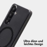 Accezz Lite Backcover mit MagSafe | Fluted | Samsung Galaxy S25 - Schwarz