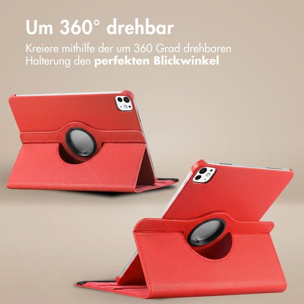 imoshion 360° drehbare Klapphülle Apple iPad Air 11 Zoll (2026) M4 / (2025) M3 / (2024) M2 / Air 5 (2022) / Air 4 (2020) / Pro 11 (2018/2020) - Rot