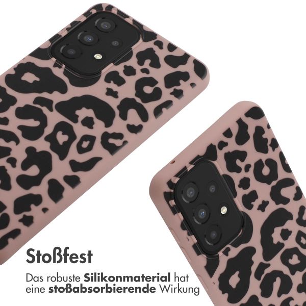 imoshion Silikonhülle design mit Band für das Samsung Galaxy A33 - Animal Pink