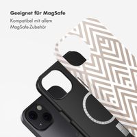 Selencia Vivid Tough Back Cover mit MagSafe für das iPhone 13 - Beige Zigzag