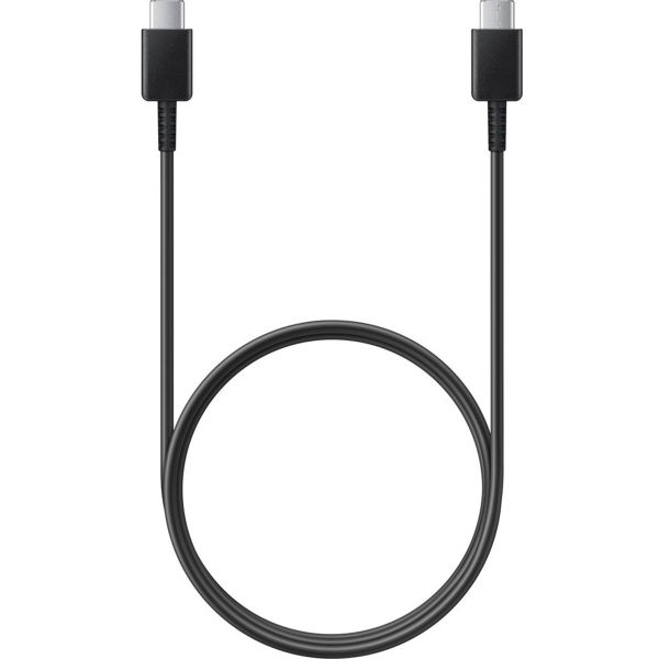 Samsung Originales USB-C auf USB-C Kabel - 1 Meter - 25 Watt + Original Fast Charging Adapter USB-C Ladegerät - 25 Watt - Schwarz