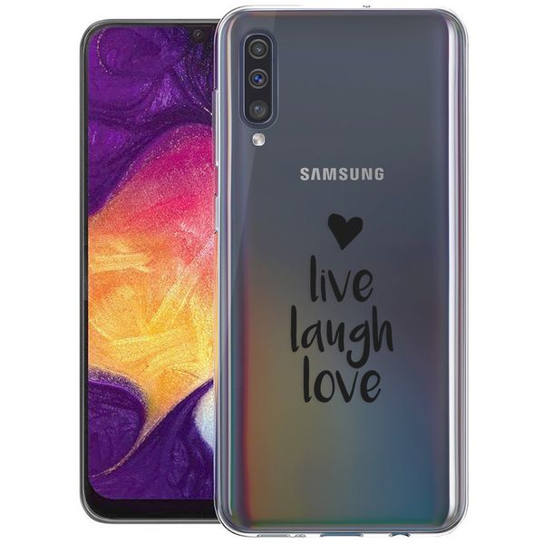 imoshion Design Hülle Galaxy A50 / A30s - Live Laugh Love - Schwarz