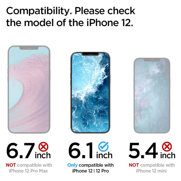 Spigen GLAStR Fit Displayschutzfolie  + Applicator Apple iPhone 12 (Pro)