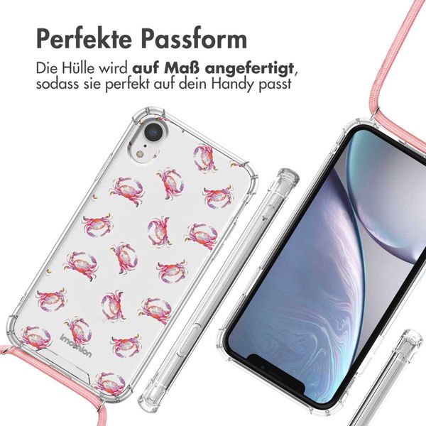 imoshion Design Hülle mit Band Apple iPhone Xr - Crab Watercolor
