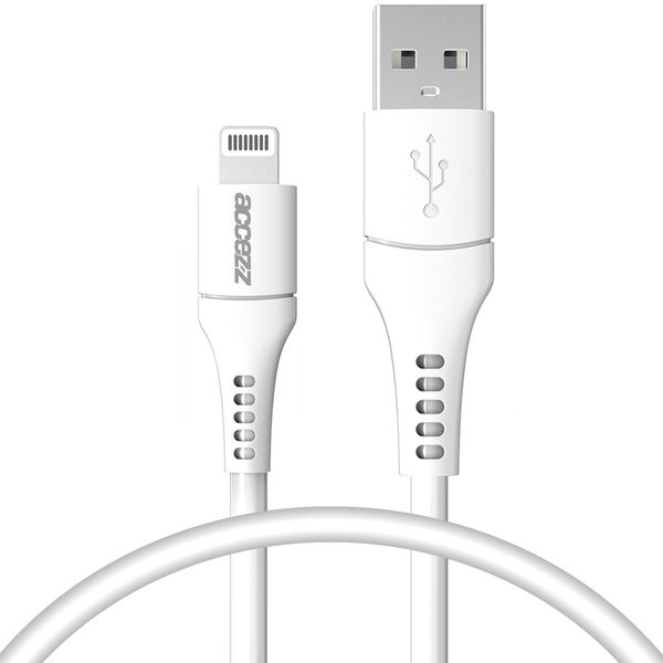 Accezz MFI-zertifiziertes Lightning- auf USB-Kabel - 0,2 m - Weiß