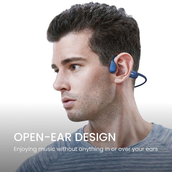 Shokz OpenRun - Standardmodell - Open-Ear kabellose Kopfhörer - Bone conduction - Blau