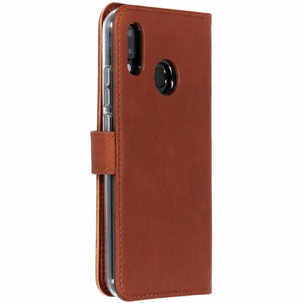 Selencia Echtleder Klapphülle Huawei P20 Lite - Hellbraun