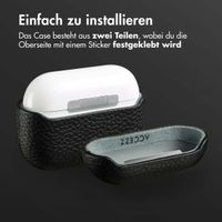Accezz Echtes Leder Case Apple AirPods Pro - Schwartz