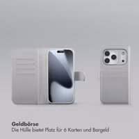 Selencia Olyn Abnehmbare Bookcase mit MagSafe Apple iPhone 17 Pro - Grau