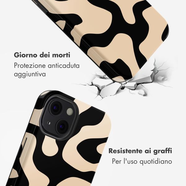 Selencia Vivid Rückabdeckung mit MagSafe Apple iPhone 13 - Art Wave Black