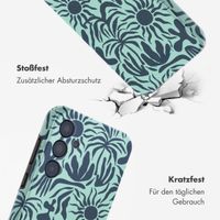 Selencia Vivid Tough Back Cover für das Samsung Galaxy A35 - Tropical Vibes Light Blue