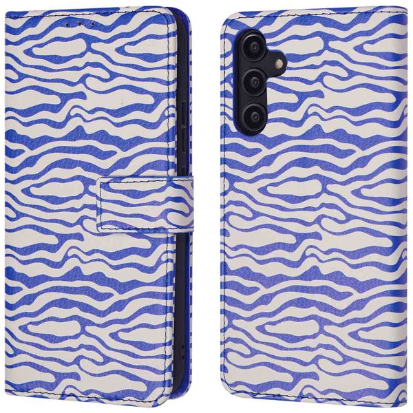 imoshion ﻿Design Klapphülle für das Samsung Galaxy A14 (5G/4G) - White Blue Stripes