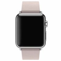 Apple Leather Band Modern Buckle für das  Apple Watch Series 1 t/m 9 / SE (38/40/41 mm) | Series 10 / 11 (42 mm) - Größe S - Blush