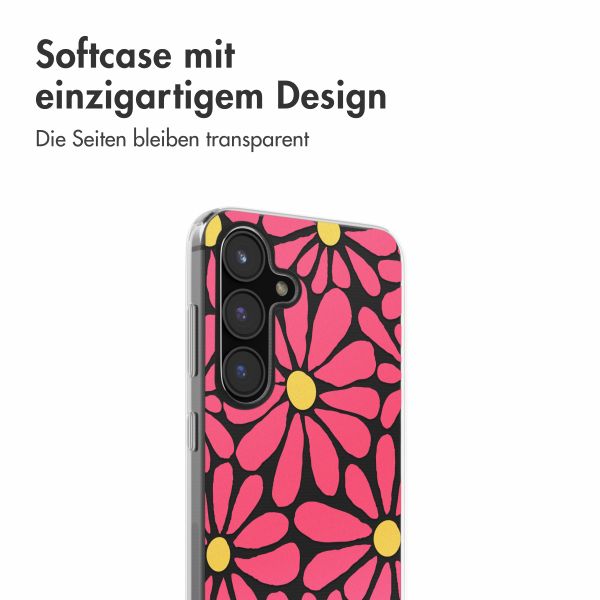 imoshion Design Hülle Samsung Galaxy S24 FE - Dusty Rose Flowers Connect