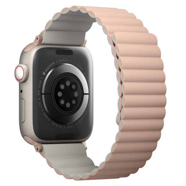 Uniq Revix doppelseitiges Armband für das  Apple Watch Series 1 t/m 9 / SE (38/40/41 mm) | Series 10 / 11 (42 mm) - Blush Pink / Beige