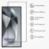 Accezz Dreifach starke Full Cover Schutzfolie mit Applikator für das Samsung Galaxy S24 Ultra - Transparent 