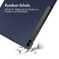 imoshion Trifold Klapphülle für das Samsung Tab S10 Plus / Tab S9 FE Plus / Tab S9 Plus 12.4 Zoll - Dunkelblau