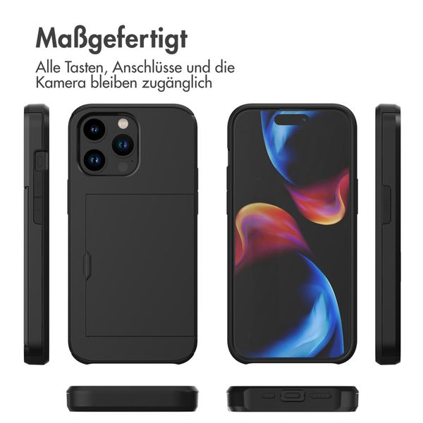 imoshion Backcover mit Kartenfach Apple iPhone 15 Pro Max - Schwarz